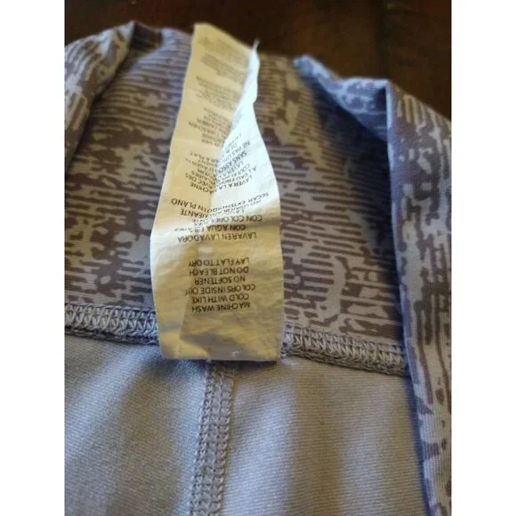 Fabletics Gray Patterned Womens High Waist Leggings Yoga Pants Size XL - Picture 7 of 11